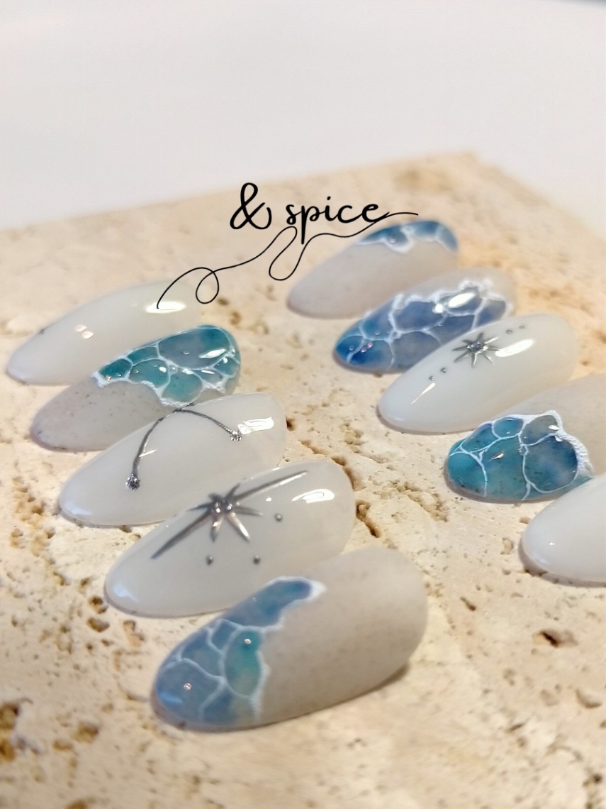 009 / Celestial Shore 波のかけら / 海ネイル / 泡ネイル 1枚目