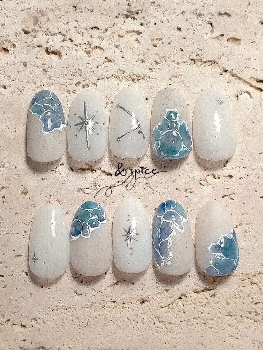 009 / Celestial Shore 波のかけら / 海ネイル / 泡ネイル 3枚目