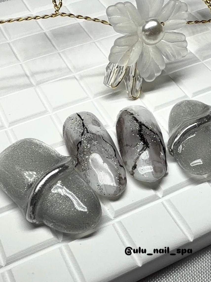 形状記憶チップ対象【12】""自爪を再現""サイズに悩まない、あなただけの型取りオーダーネイルチップ  2枚目