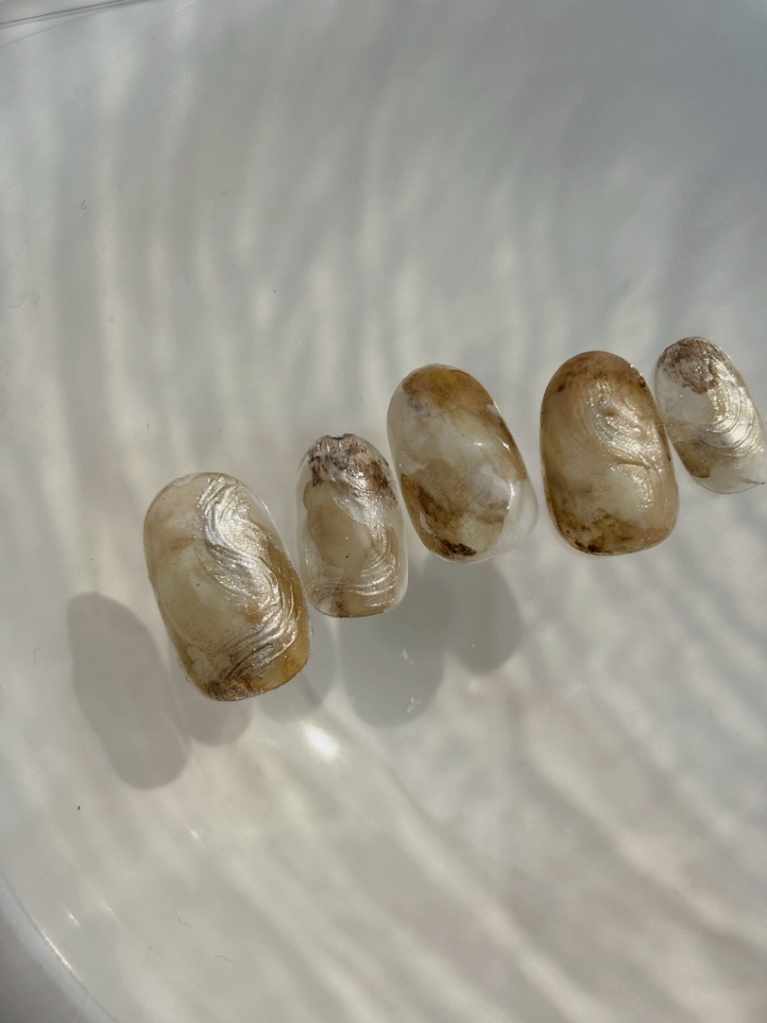 gold wave ニュアンスネイル 6枚目