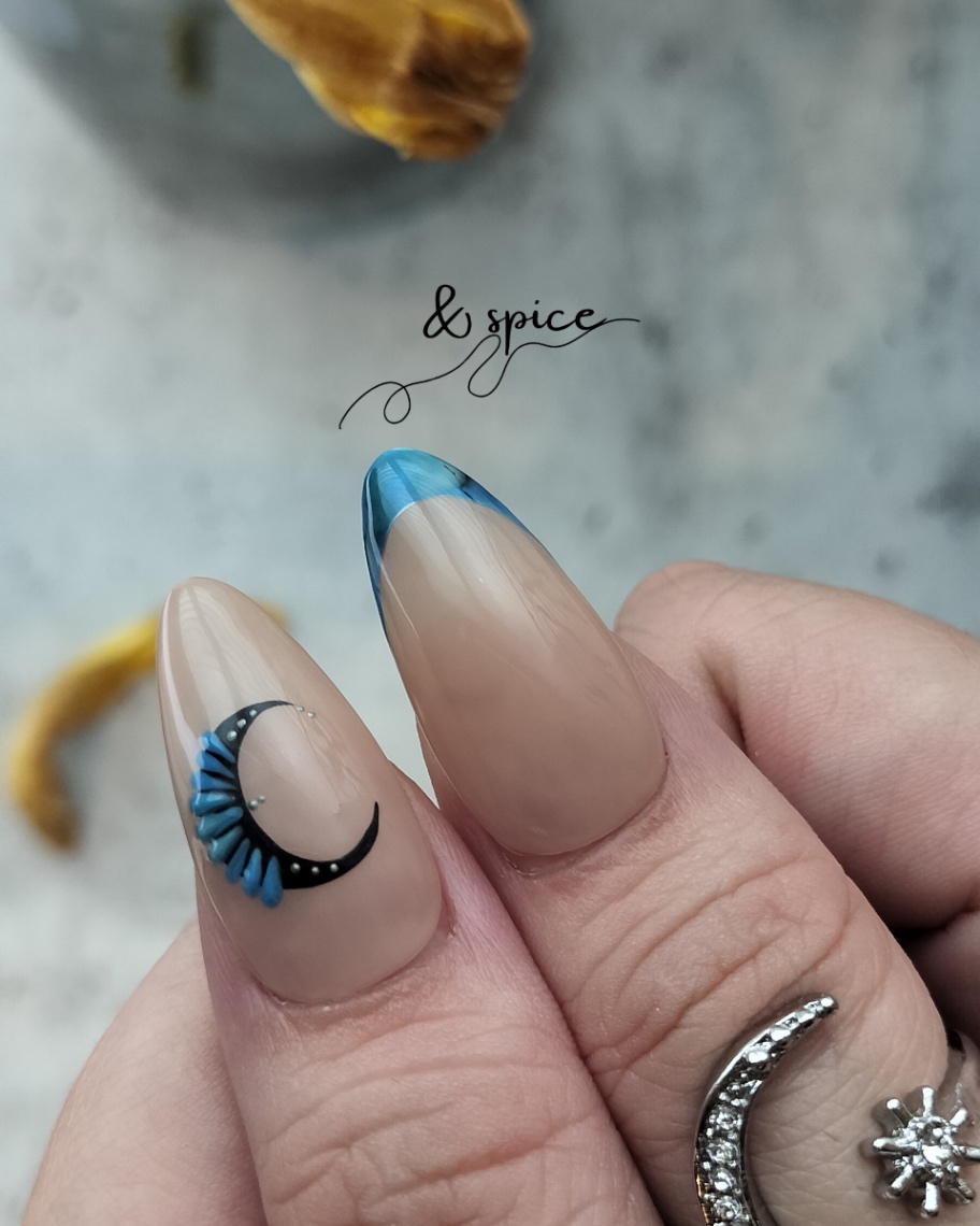 002 / Turquo 天然石 ターコイズネイル ニュアンスネイル 6枚目