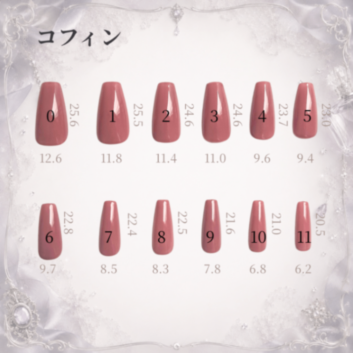 ローズ柄 グレージュ ストーン ネイルチップ|Sepia Rose Bijou 9枚目