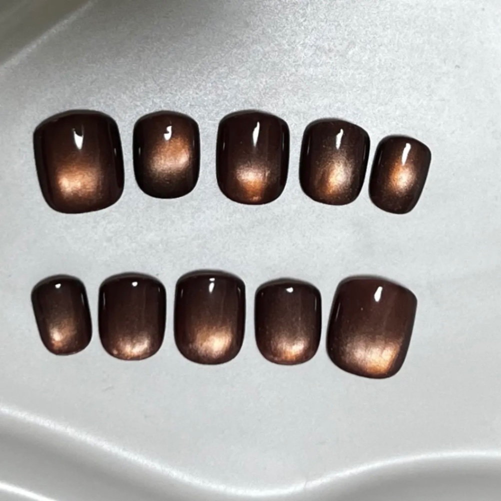 【#2ショートネイルチップ】タイガーズアイJewelry Collection 10本 送料込み 2枚目