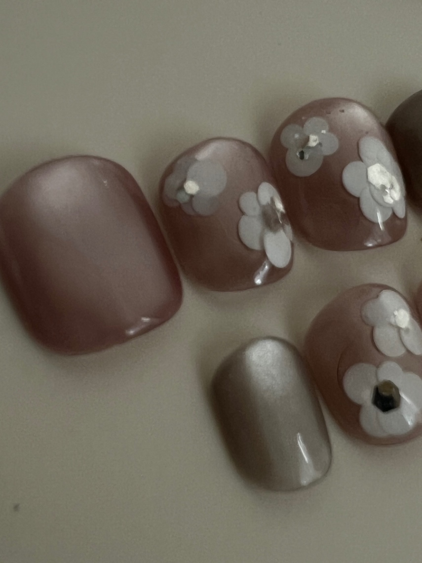 【#14ショートネイルチップ】Mother of Pearl（マザーオブパール） Jewelry Collection  10本 2枚目