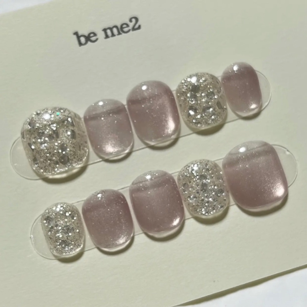 【#17ショートネイルチップ】Rose Jewel｜ローズジュエル  Jewelry Collection 10本　送料込み 2枚目