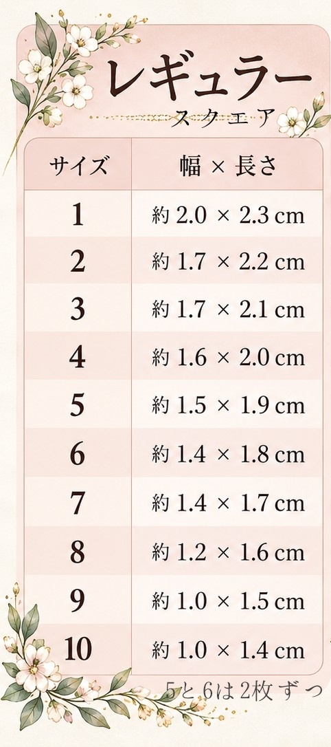 ウェーブニュアンスのチップ(グリーン)全サイズ24枚セットレギュラースクエア 6枚目
